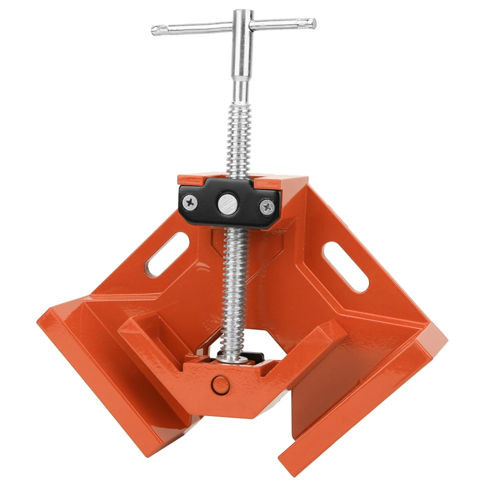 90 Degree Corner Right Angle Clamp T Handle Vice Grip Woodworking Quick Fixture (Orange)