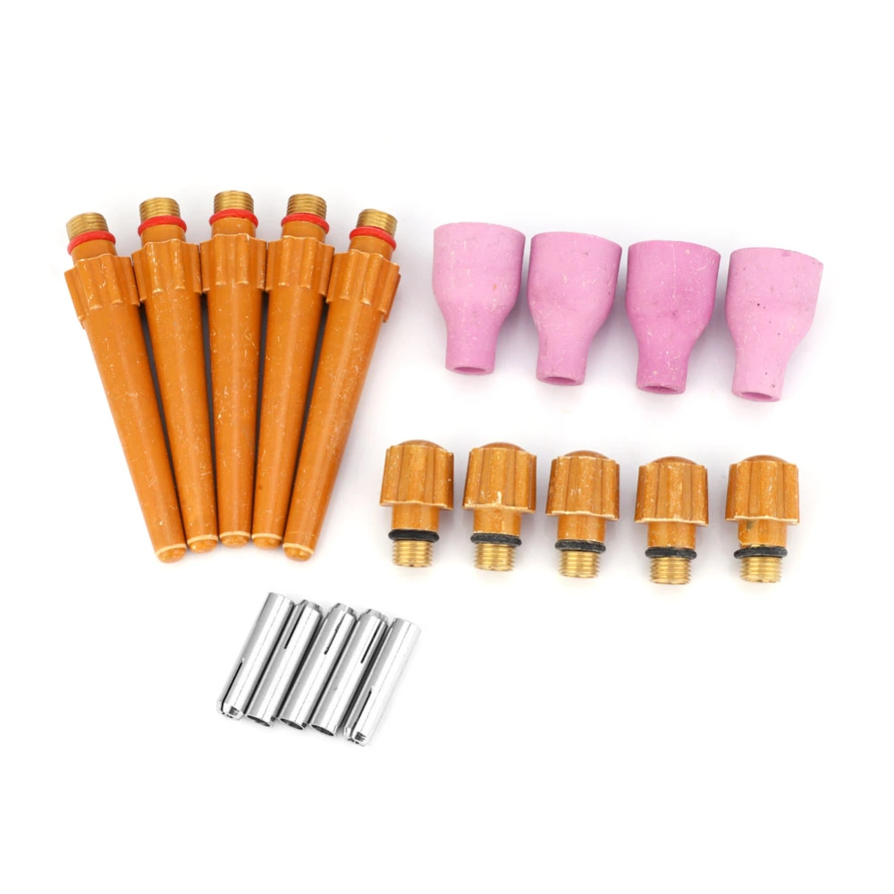 20pcs QQ300 TIG Welding Torch Consumables Ceramic Nozzle Collet Long & Short Back Cap QQ300 TIG Welding Accessory