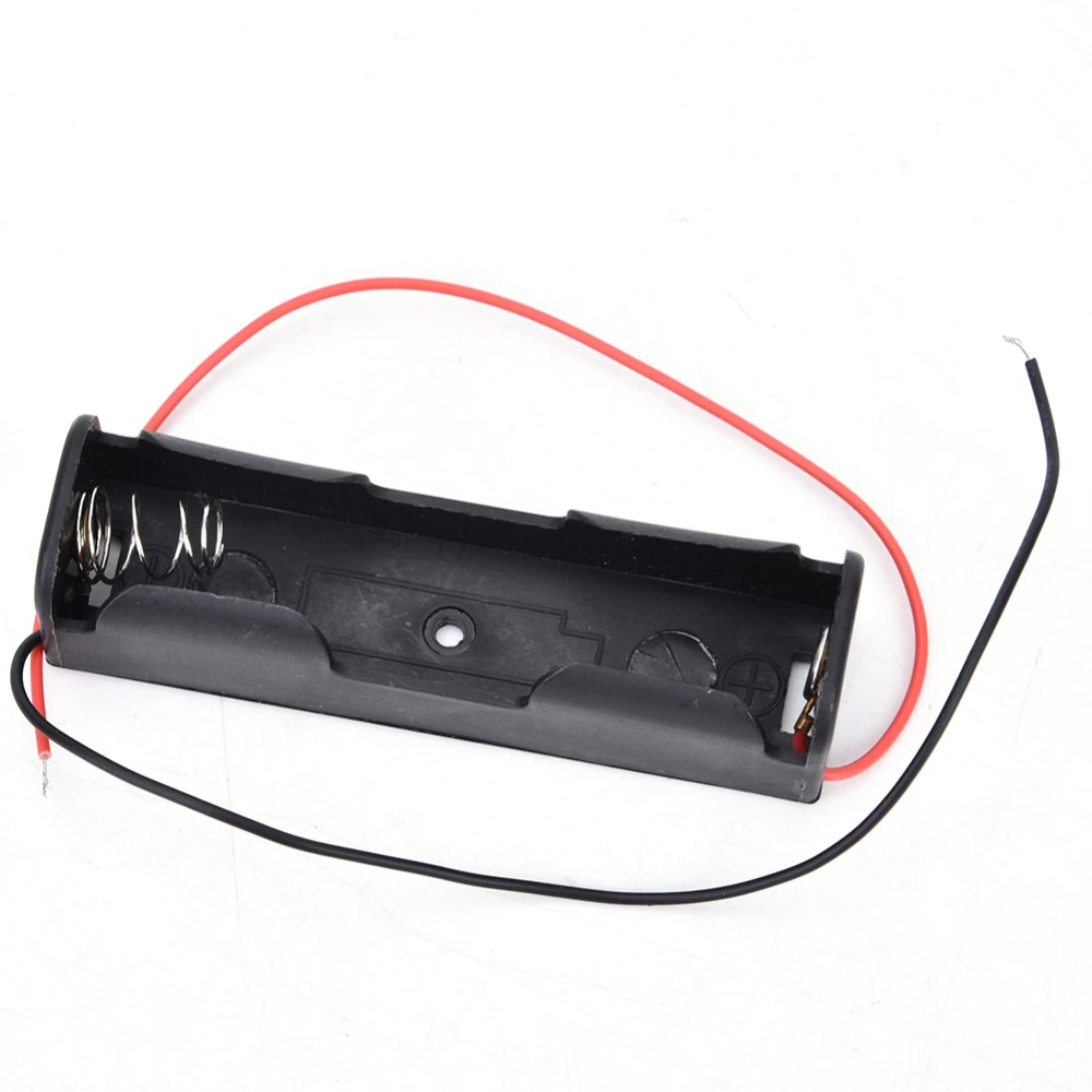 Plastic Battery Case Fit for 18650 3.7V Battery Storage Holder Case with Wire Lead(1 Battery)