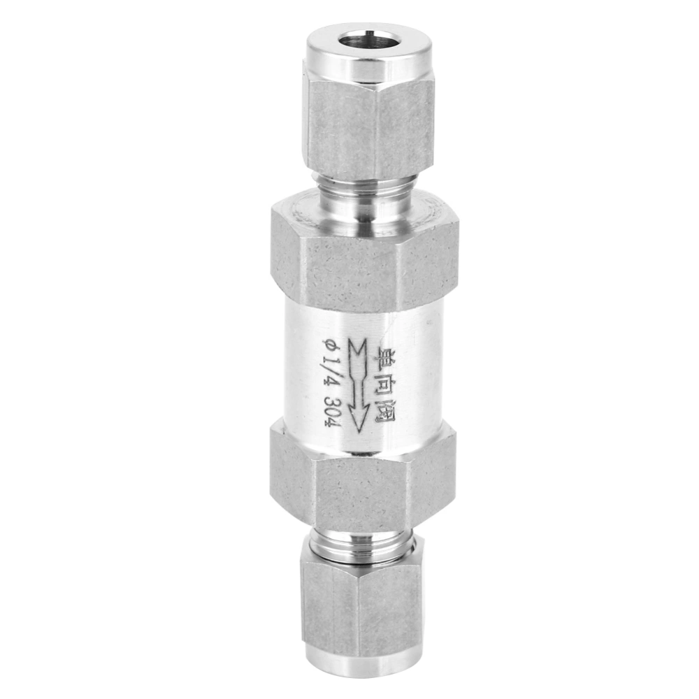 Stainless Steel Check Valve BSPP Female Thread One Way Valve for Water Oil Gas Pipe Connection304 1/4 inch