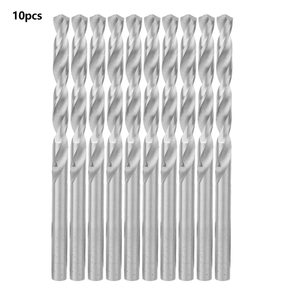 10pcs HSS High Speed Steel Twist Drill Bits for Stainless Steel Wood Acrylic (5.5mm)