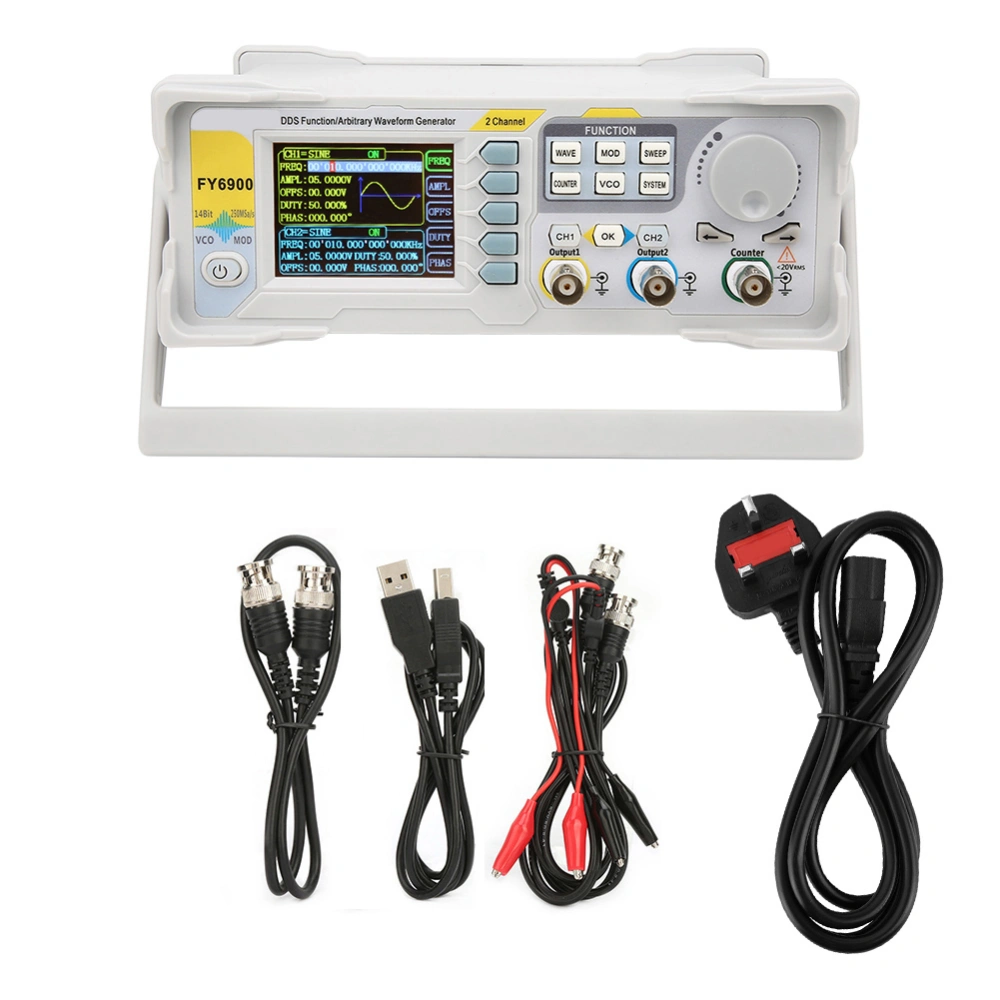 FY6900 Sine 0-20 MHZ 2.4in TFT Screen MultiFunctional Digital Signal Generator ( 240V)