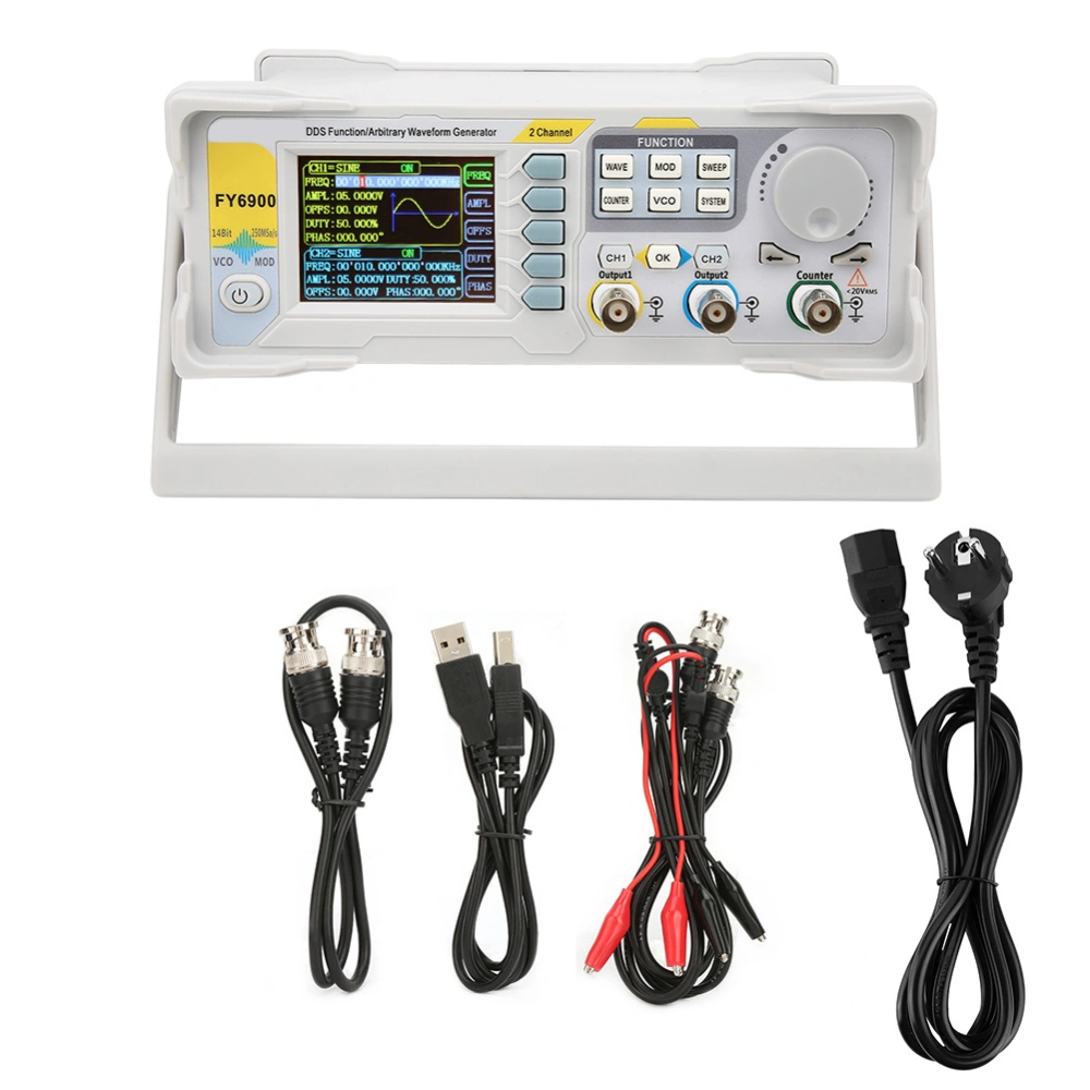 FY6900 Sine 0-30 MHZ 2.4in TFT Screen Digital Signal Generator Meter