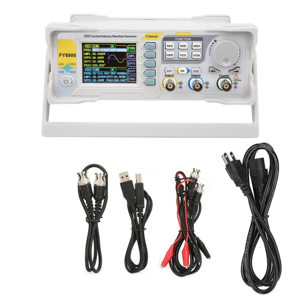 FY6900 Sine 0-50 MHZ 2.4in TFT Screen Digital Signal Generator Measurement