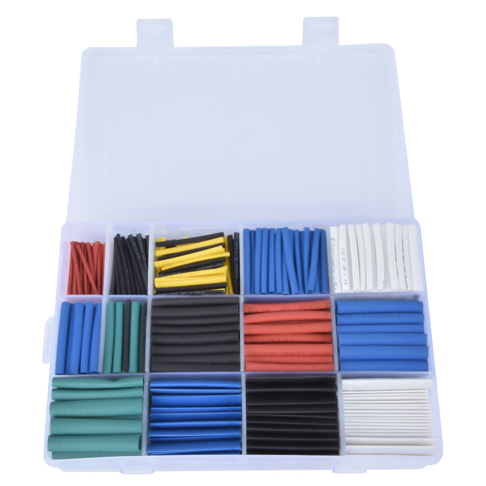 670pcs Polyolefin Heat Shrinkable Tube Set Waterproof Wire Cable Protection Sleeve