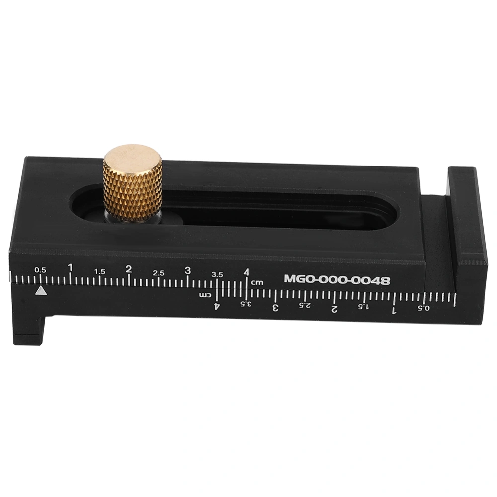 Black Aluminum Brass Marking Gauge Depth Measuring Ruler Woodworking Line Ruler