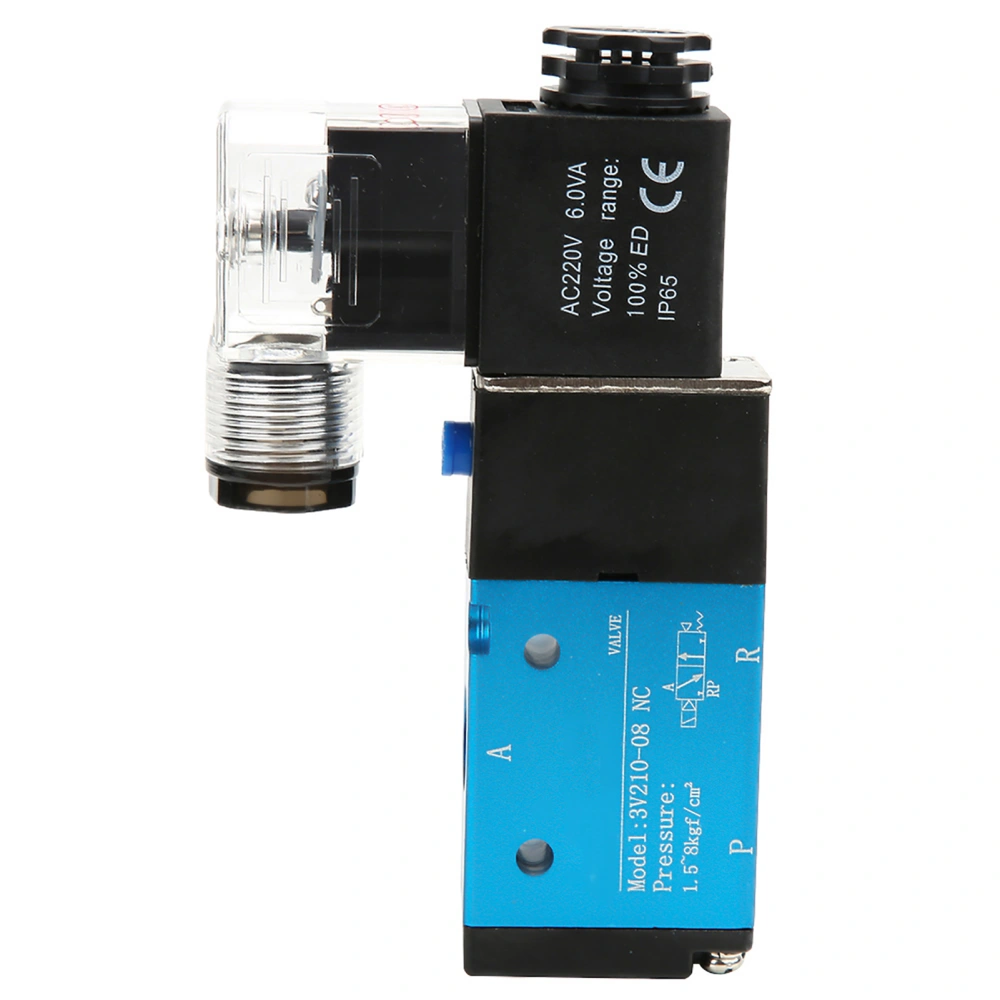 3V210-08 2 Position 5 Way Solenoid Valve PT1/4in 1.2MPa 170Psi Solenoid Valve IP65(AC220V)