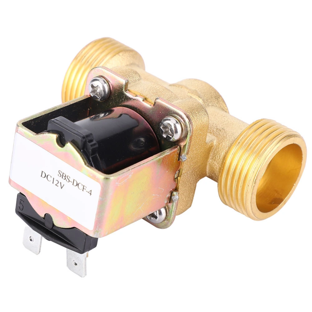 G3/4 Inches Normally Closed Brass Electric Solenoid Valve Male Thread For Water (DC 12V)