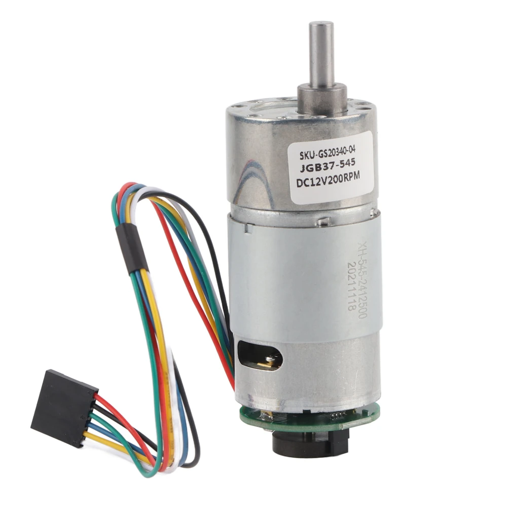 Large Torsion Gear Motor with Encoder 12/24V Power Speed Reduction Motor(12V 200 RPM)