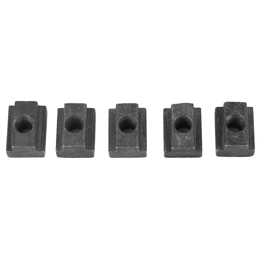 5pcs Black Oxide Grade 8.8 Carbon Steel t sloT nut T nut Tapped Through M6 Thread