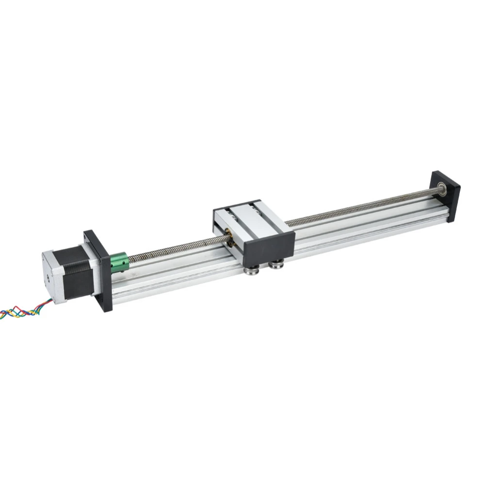 0808 Ball Screw Single Shaft Trapezoid Linear Slide Rail with 57 Motor(Effective Range 200mm)