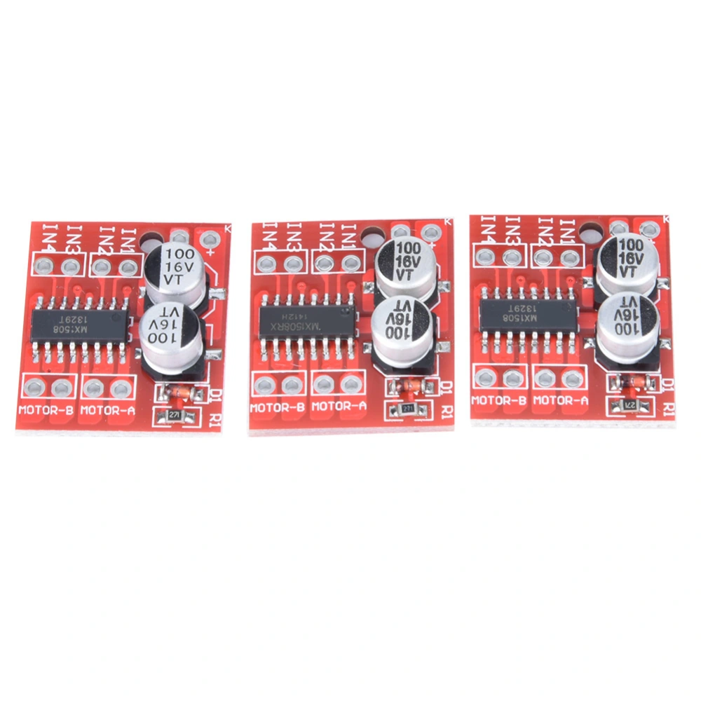 3pcs 1.5A 2-Way DC Motor Driver Module PWM Speed Regulation Dual H Bridge Replace L298N