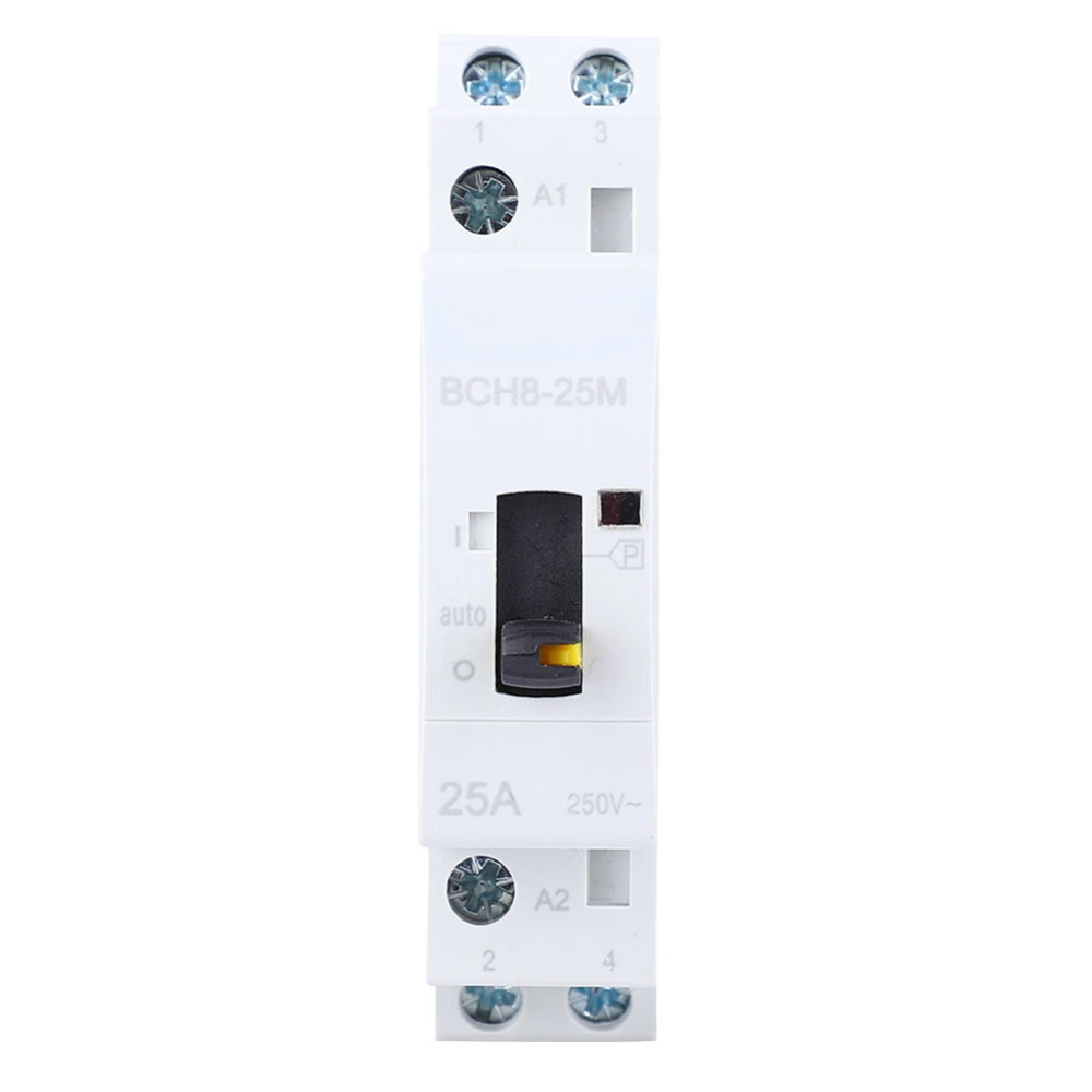 2P25A Household AC Modular Contactor with Manual Control Function 230V 50/60Hz(2NC)