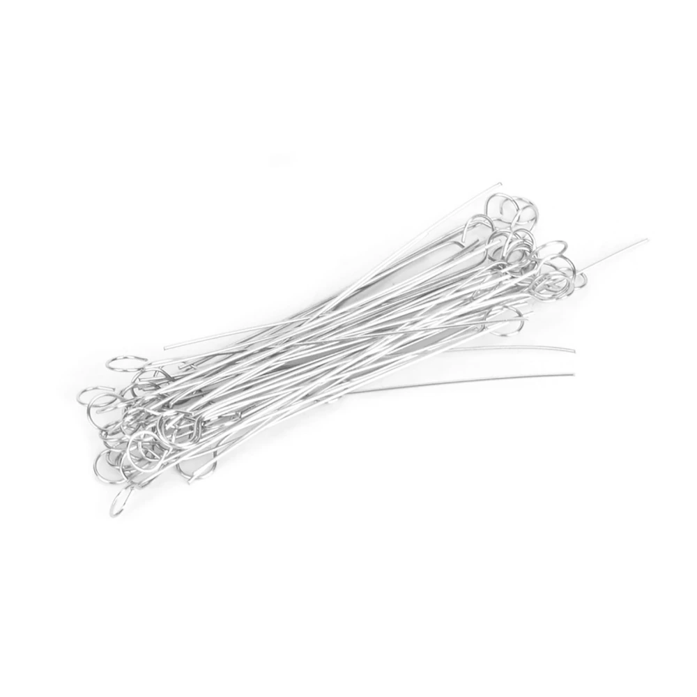 50PCS Reusable Inoculating Loop Holders Nichrome Needle Tips Inoculation for Laboratory(4mm)