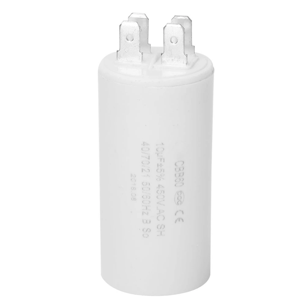 CBB60 EcO Friendly Double Insert Motor Running Capacitor 450V 10uf ESR 0.2