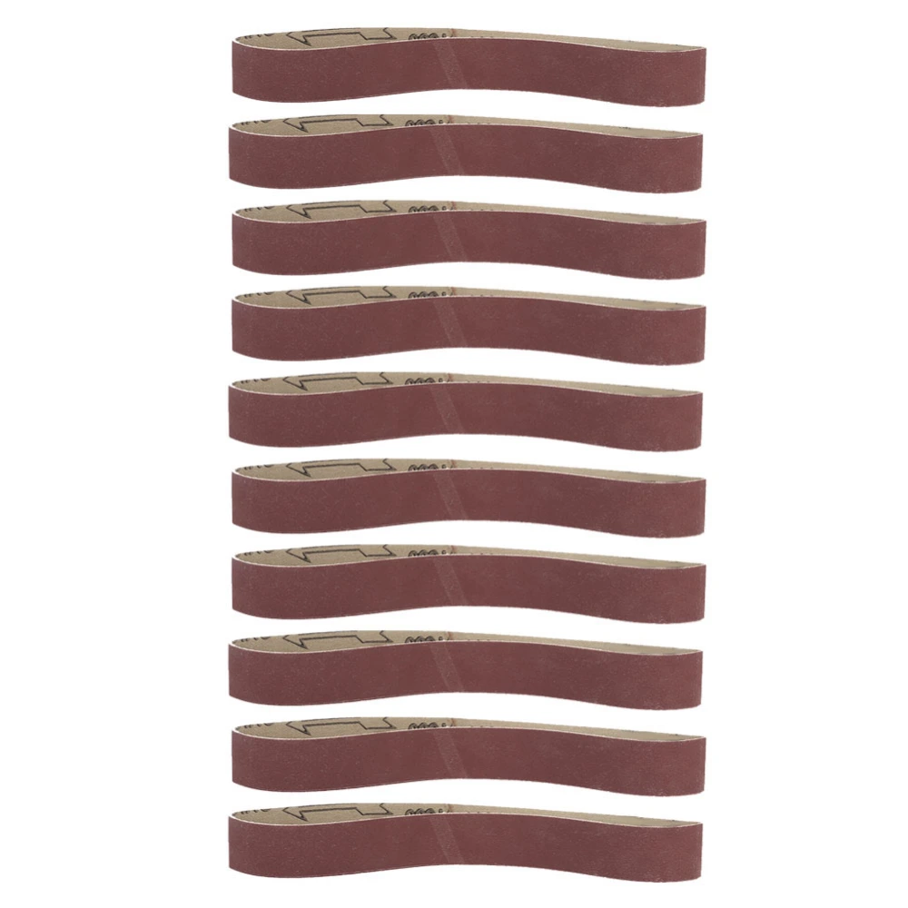 10pcs Alumina Abrasive Belt Sanding Band Grinding Polishing Sandpaper Straps 533*30 (400 Grit)