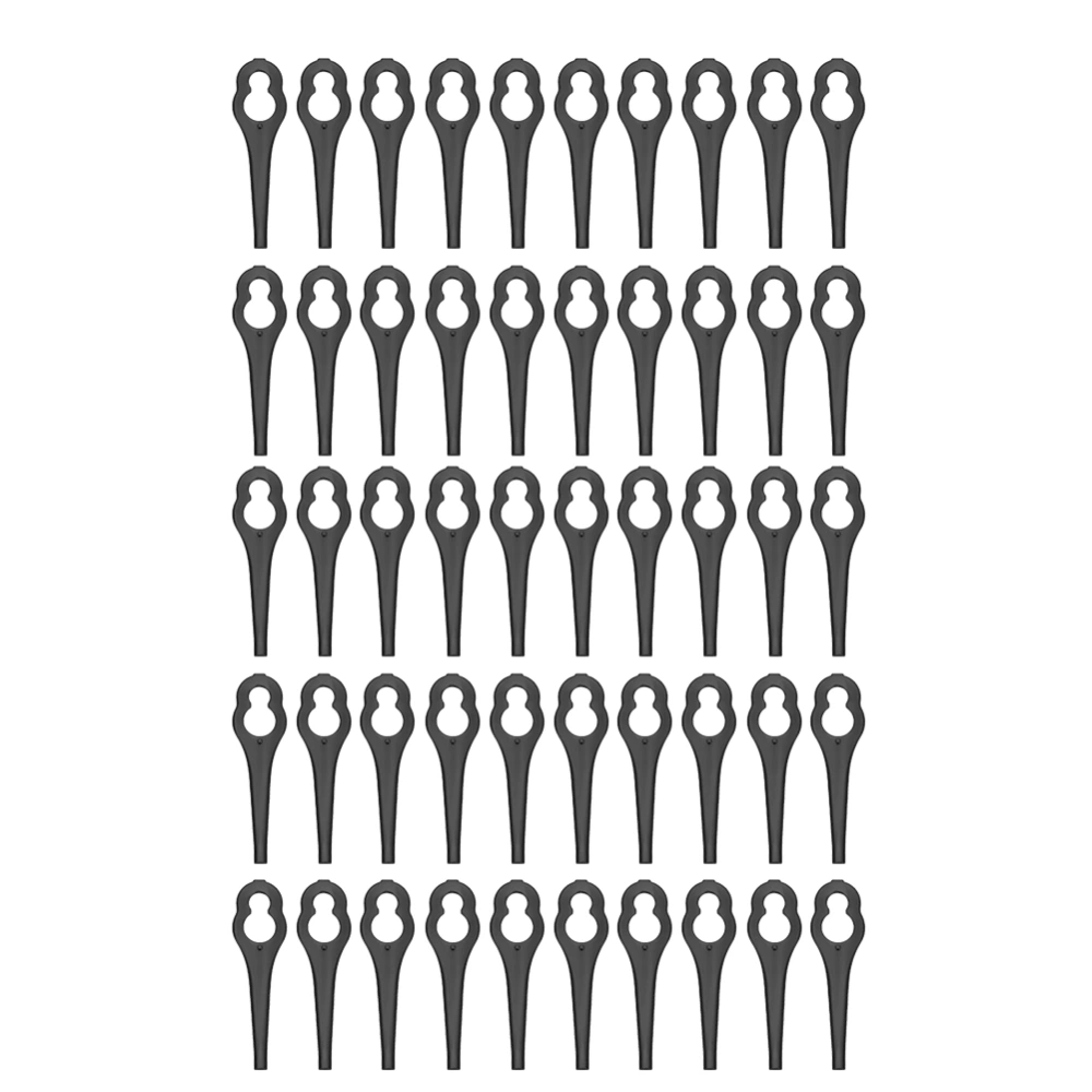 50pcs Grass Trimmer Plastic Blades Lawn Mower Parts for BOSCH ALM 28 30 (Black)