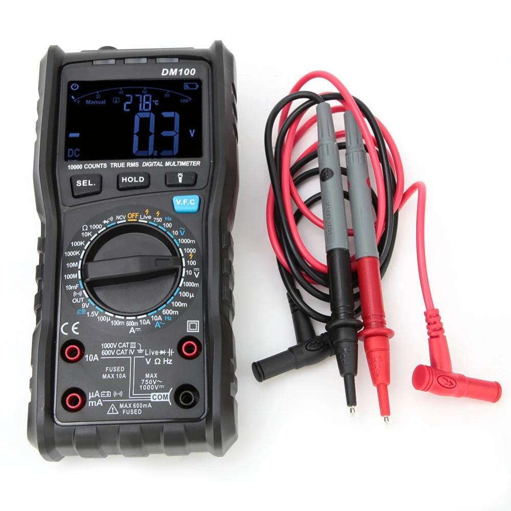 DM100 Multimeter Digital High precision Intelligent AC/DC Voltage Current Frequency Tester