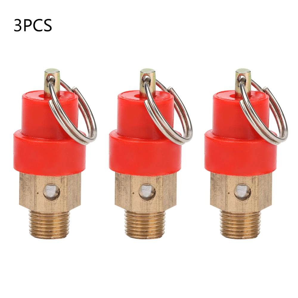 3pcs 8KG Air Compressor Safety Relief Valve Pressure Release Valve Regulator (G1/4')