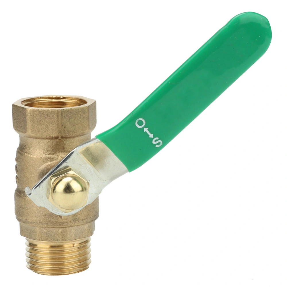 Male to Female Thread Brass Pipe Ball Valve Two Way Ball Valve Shut Off Switch (G3/8'')