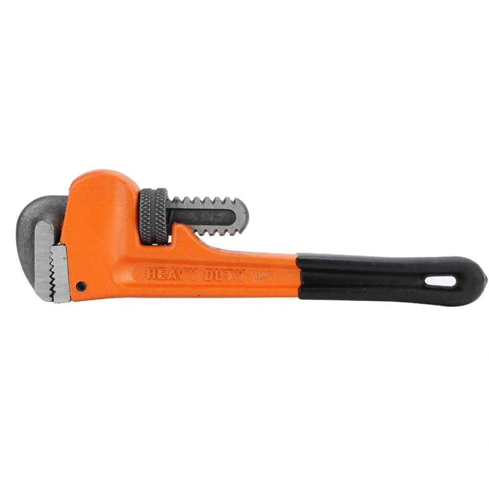 Professional Dipped Plastic Handle Heavy Duty Adjustable Steel Pipe Wrench Hand Tool(12in)