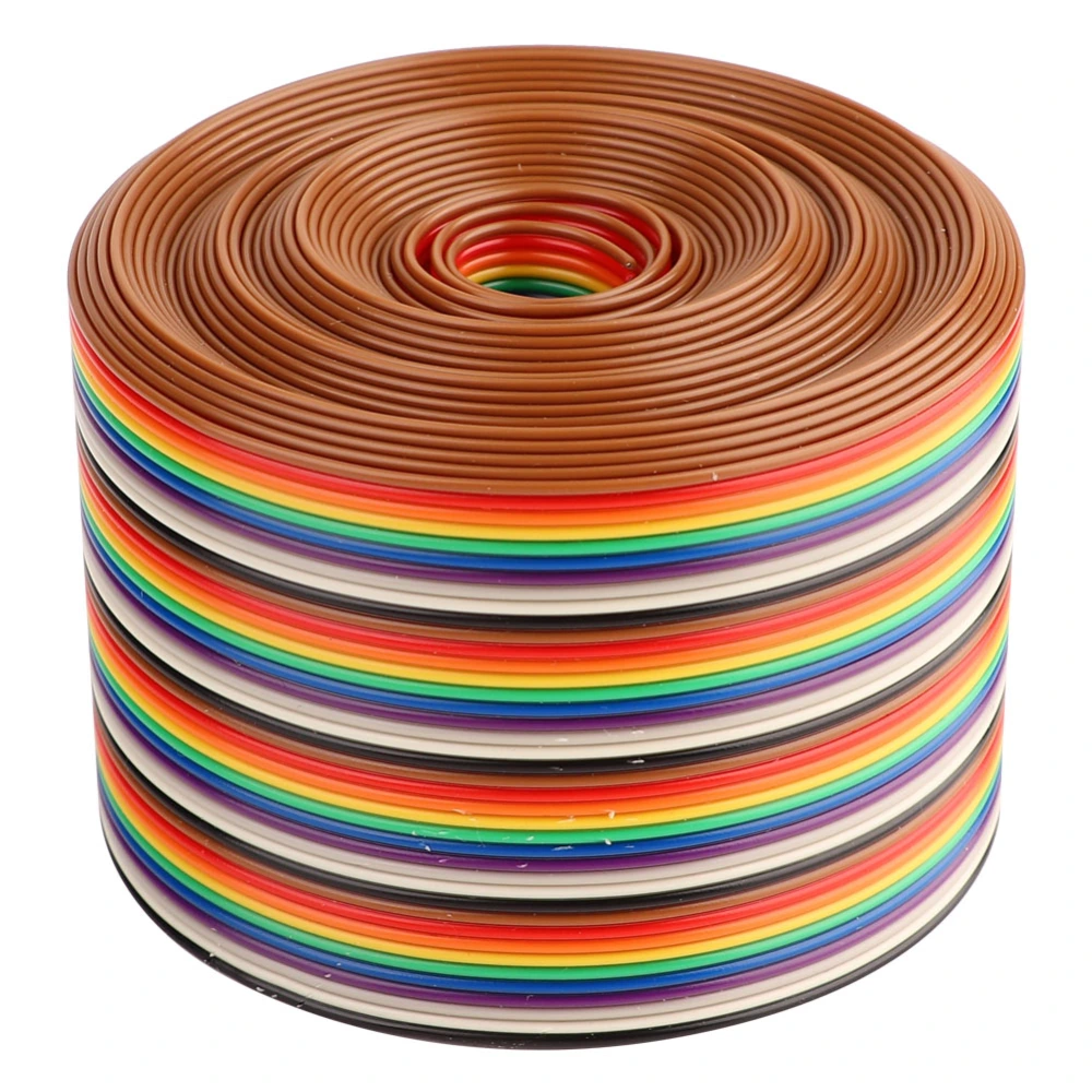 Colorful 1.27mm Spacing Pitch Cable 40P Flat Rainbow Ribbon Cable Wire Width 5.08cm (1 Meter)