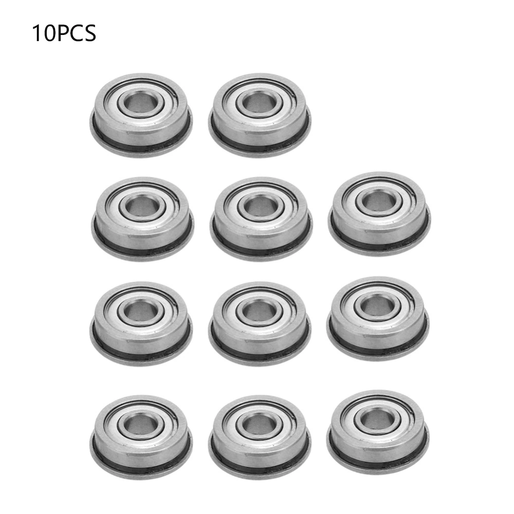 10pcs Double sided Flanged Ball Bearing High Speed Deep groove Steel Bearing (F604-ZZ 4*12*4mm)