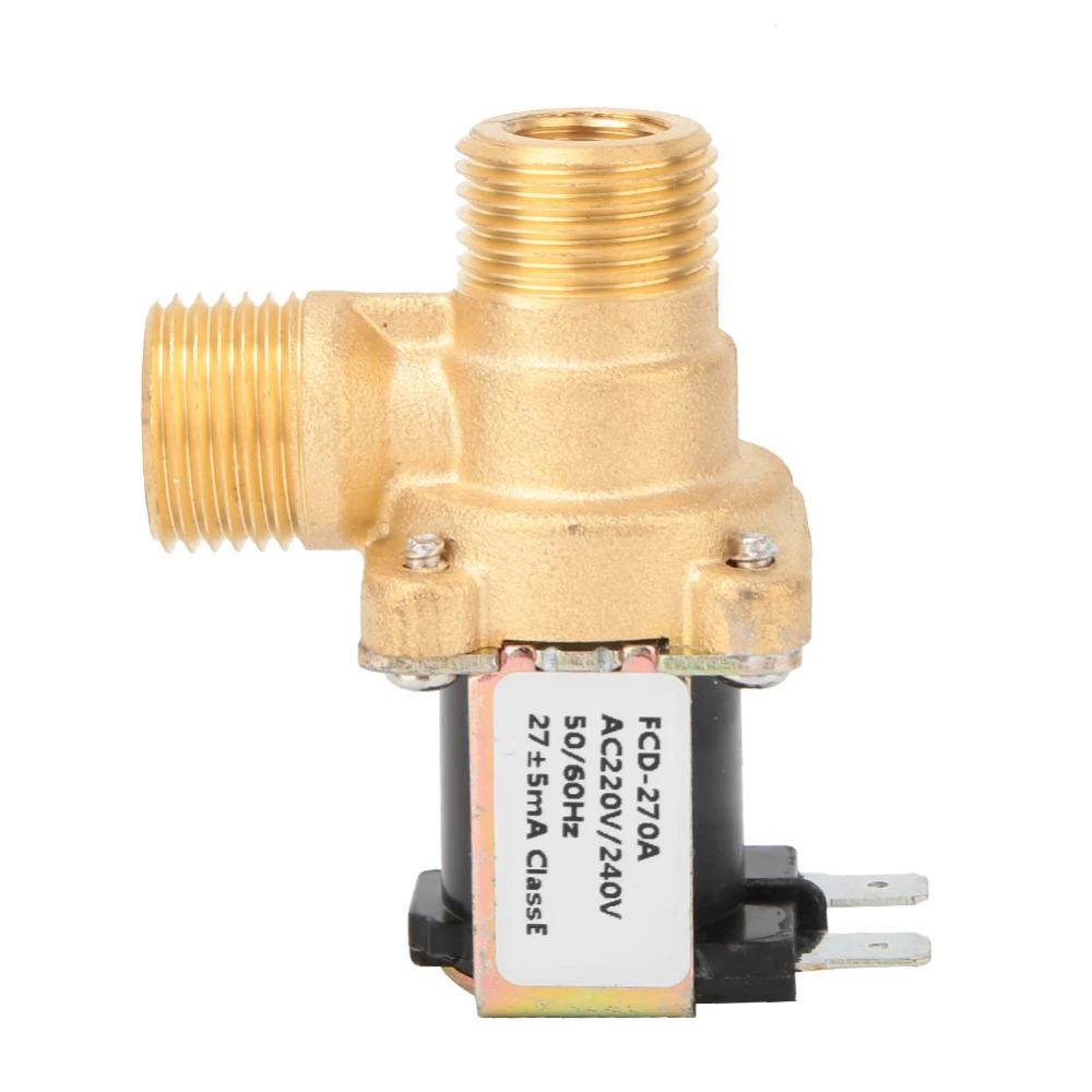 G1/2" Normally Close Brass Solenoid Electromagnetic Valve Water Inlet Switch (AC220V)