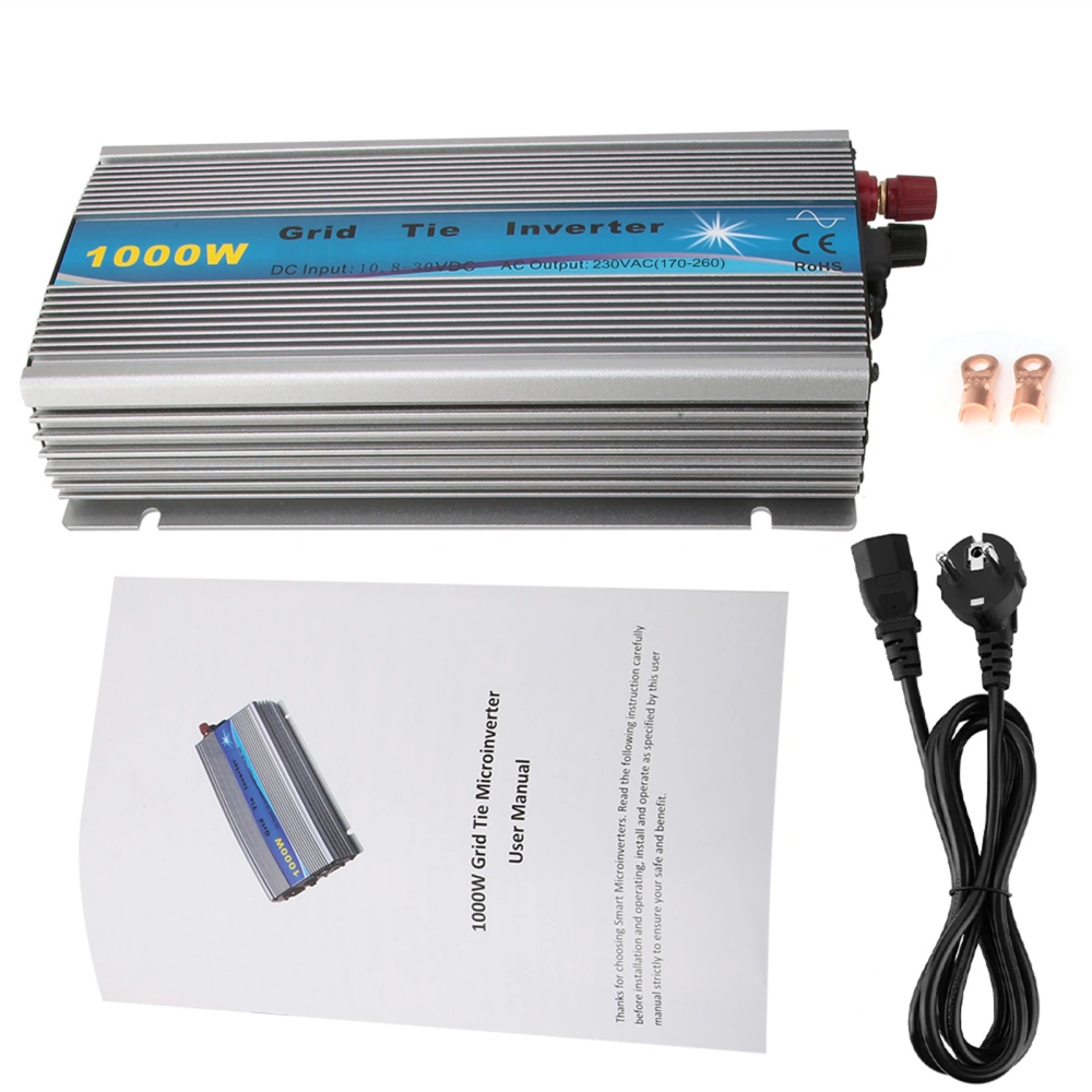 1000W Pure Sine Wave Inverter Grid MPPT Solar Power Inverter(18V 220V EU Plug)