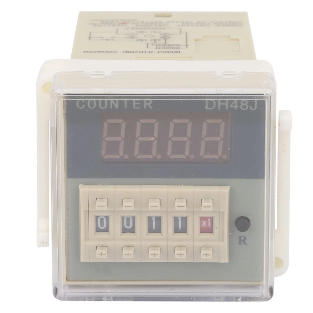 O111ROM DH48J-8 LCD Digital Electronic Counter 8 Pins Delay Time Relay 0-999900(12VAC/DC)