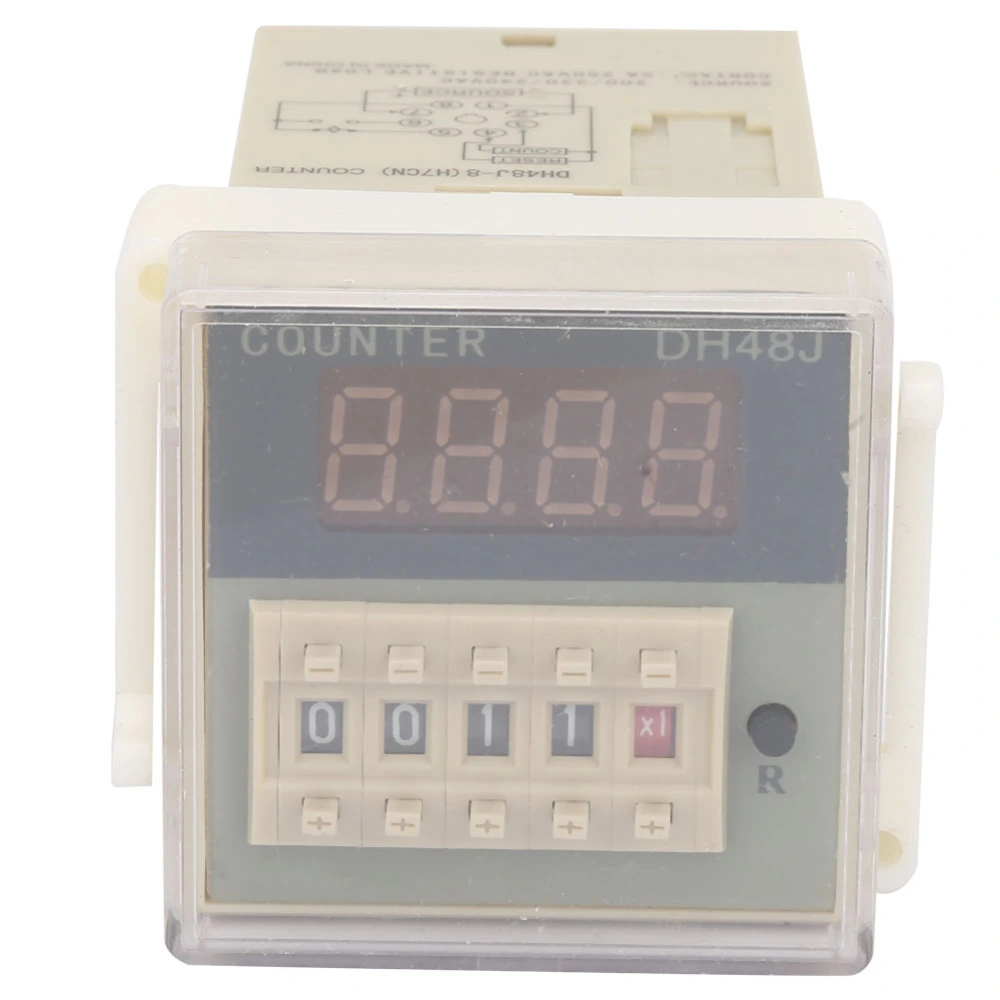 O111ROM DH48J-8 LCD Digital Electronic Counter 8 Pins Delay Time Relay 0-999900(220VAC)