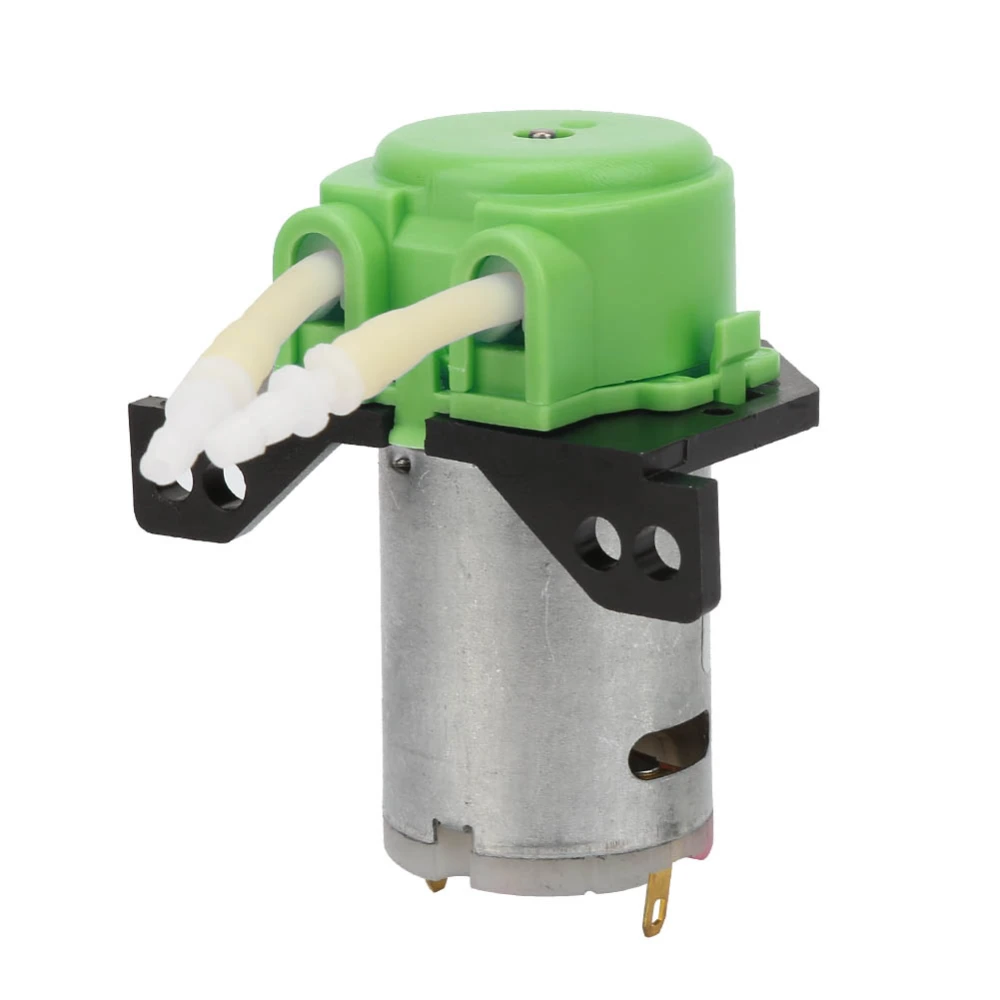 DC6V Micro Water Liquid Peristaltic Pump For Aquarium Lab Analytical 2*4mm(Green)