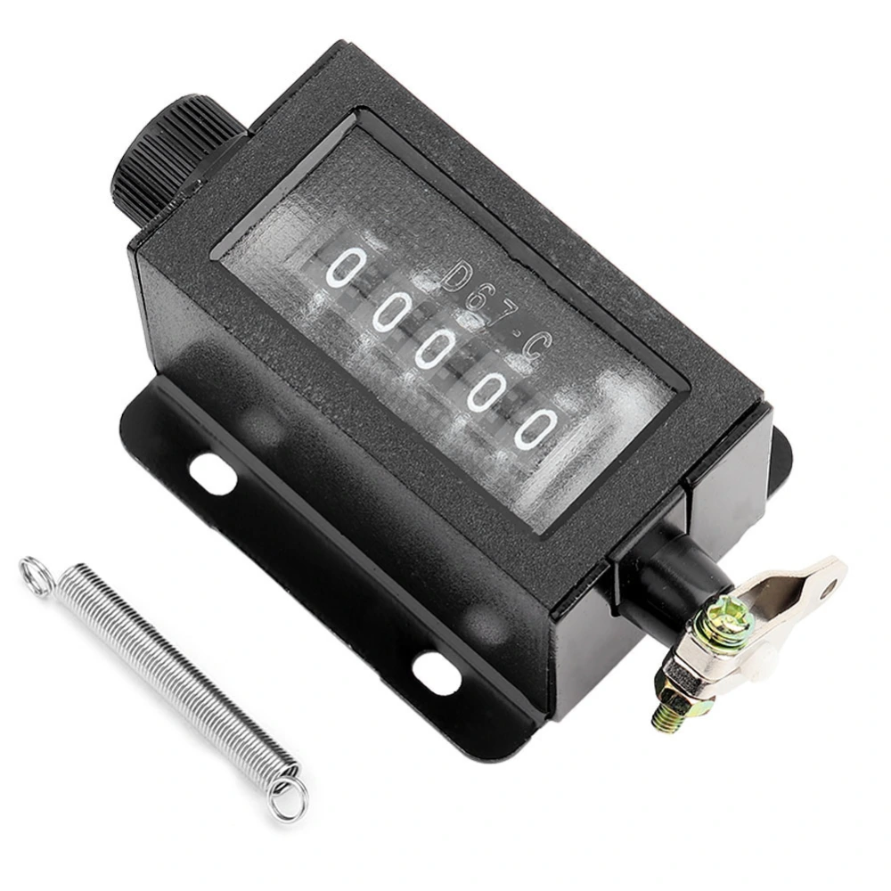 Mechanical 5-Digit Click Counter Pull Stroke Manual Hand Tally Counting