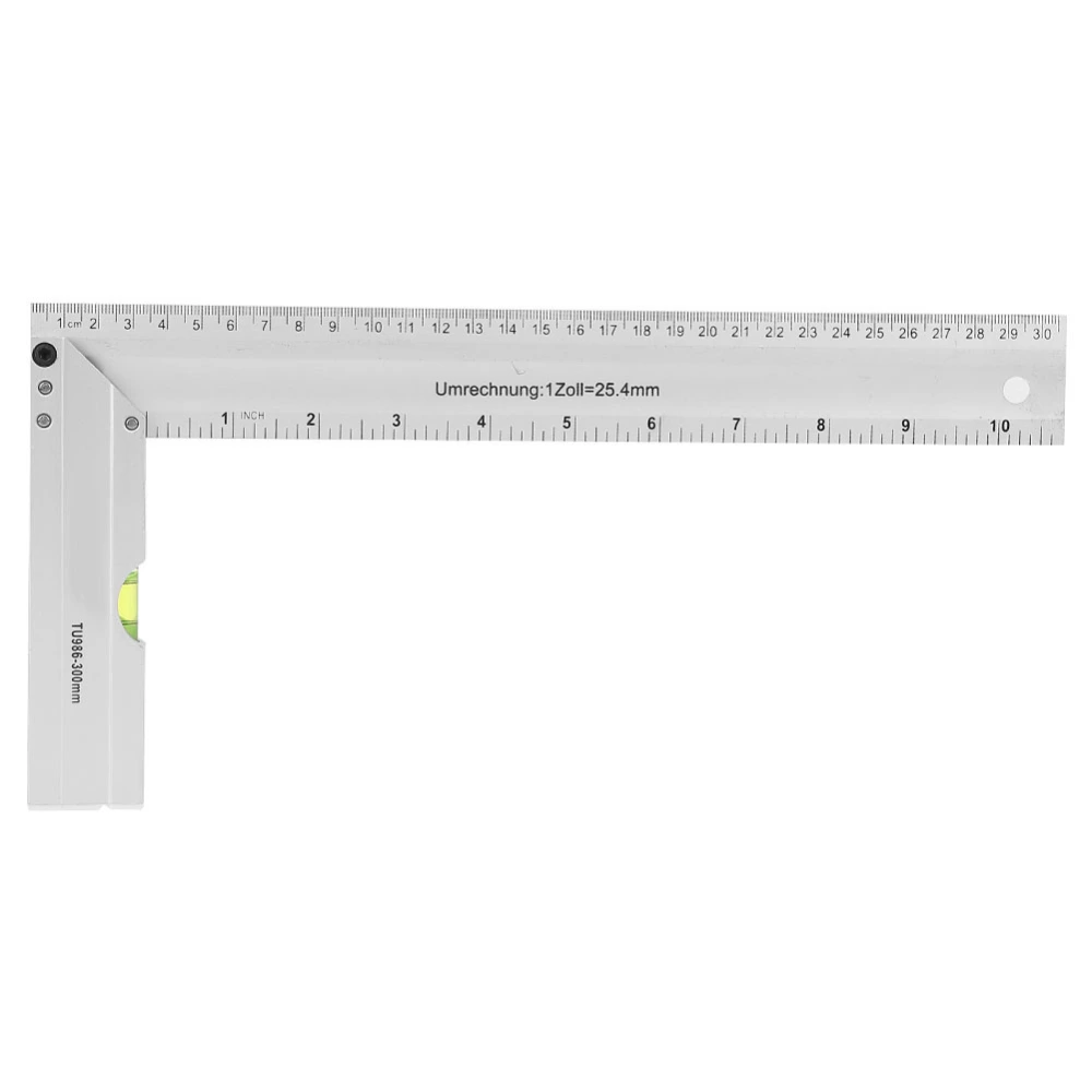 300mm Aluminium Alloy Thickened 90 Degree Right Angle Ruler Woodworking Measuring Tool