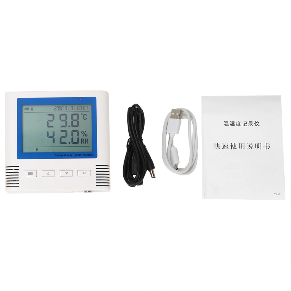 Temperature and Humidity Recorder Usb Large Screen Wide Viewing Angle LCD Display -3