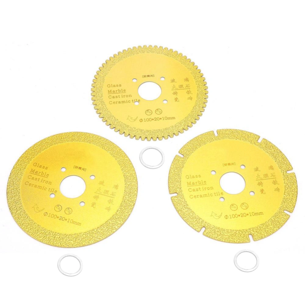 100mm Diamond Cutting Grinding Disc Brazed Saw Blade Wheel for Ceramic Glass Stones