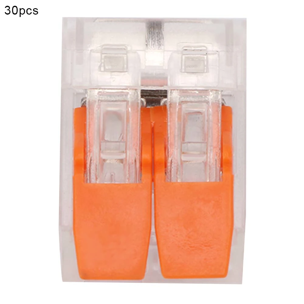 30pcs PCT-412 Fast Wire Connectors Universal Plug-In Terminal Block (Orange)