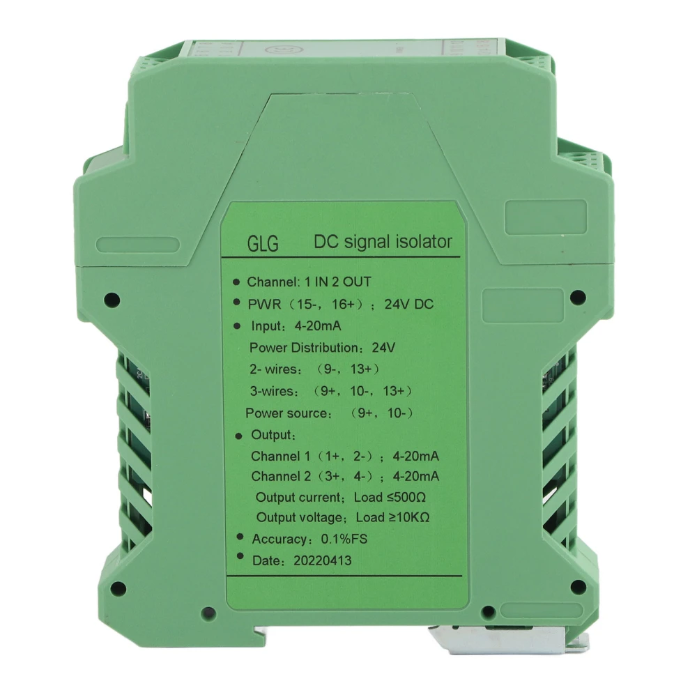 DC 24V DC Current Signal Isolator Transmitter 4-20mA PLC Detect Signal Conditioner(#4)