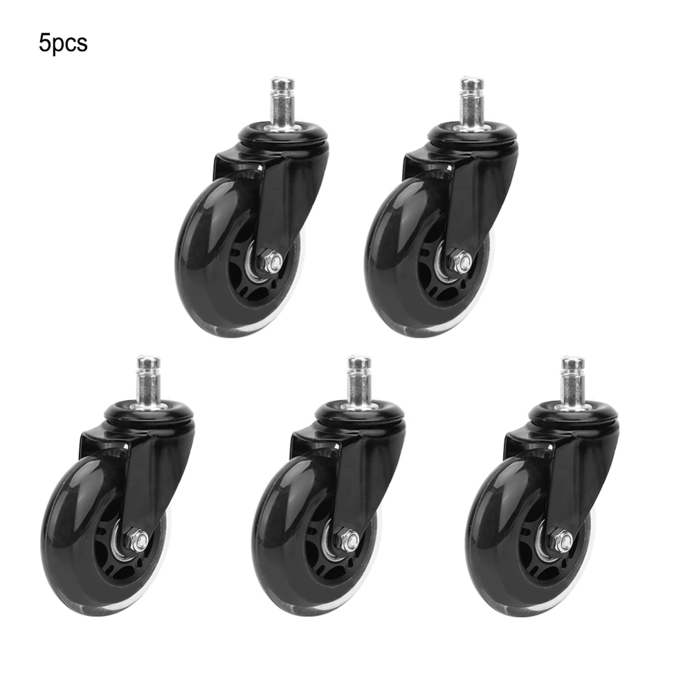 5pcs 3 Inch Swivel Caster Office Chair PU Roller Wheel Furniture Trolley Roller (#2)