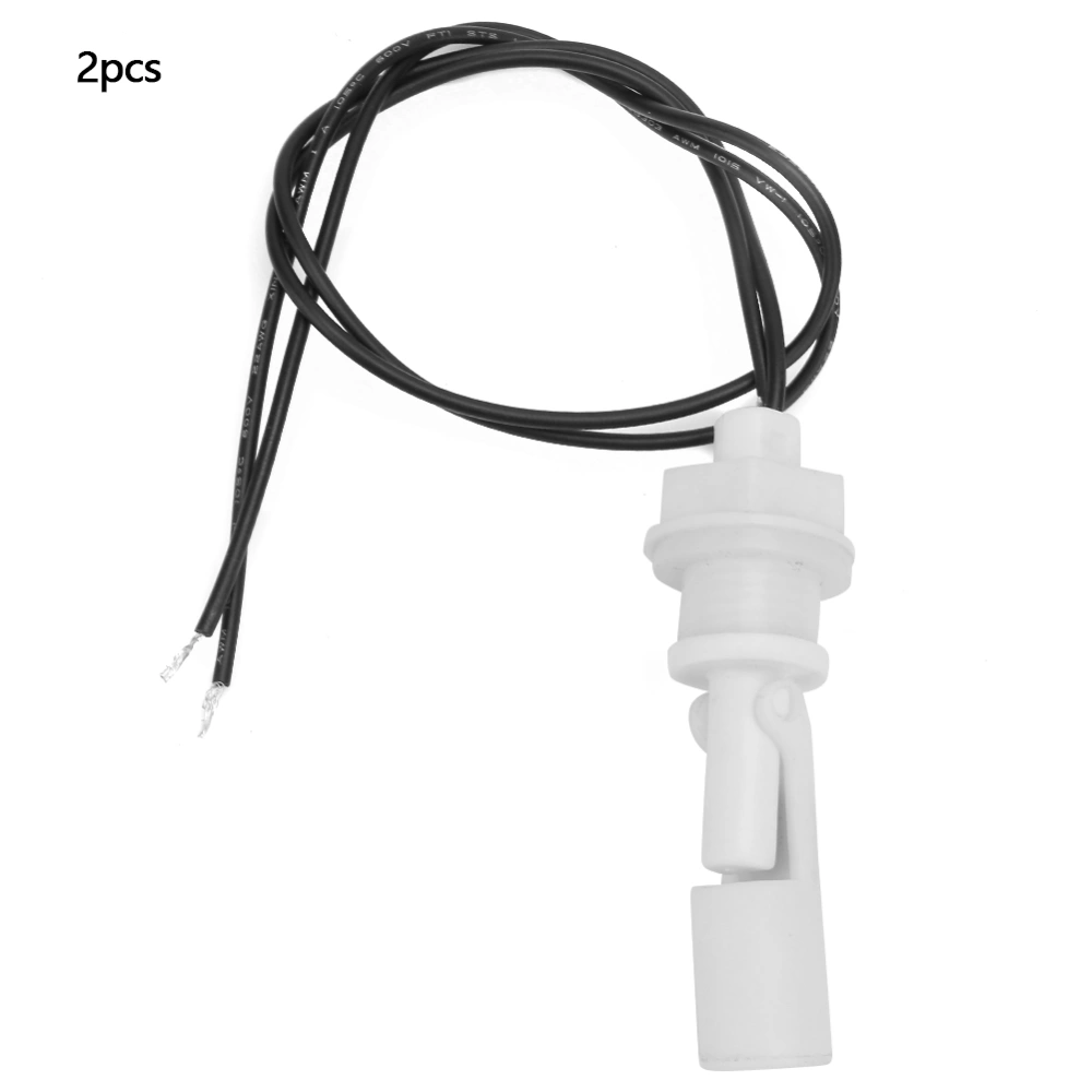 2Pcs PP Tank Water Level Sensor Control Horizontal Liquid Mount Float Switch(F Type)