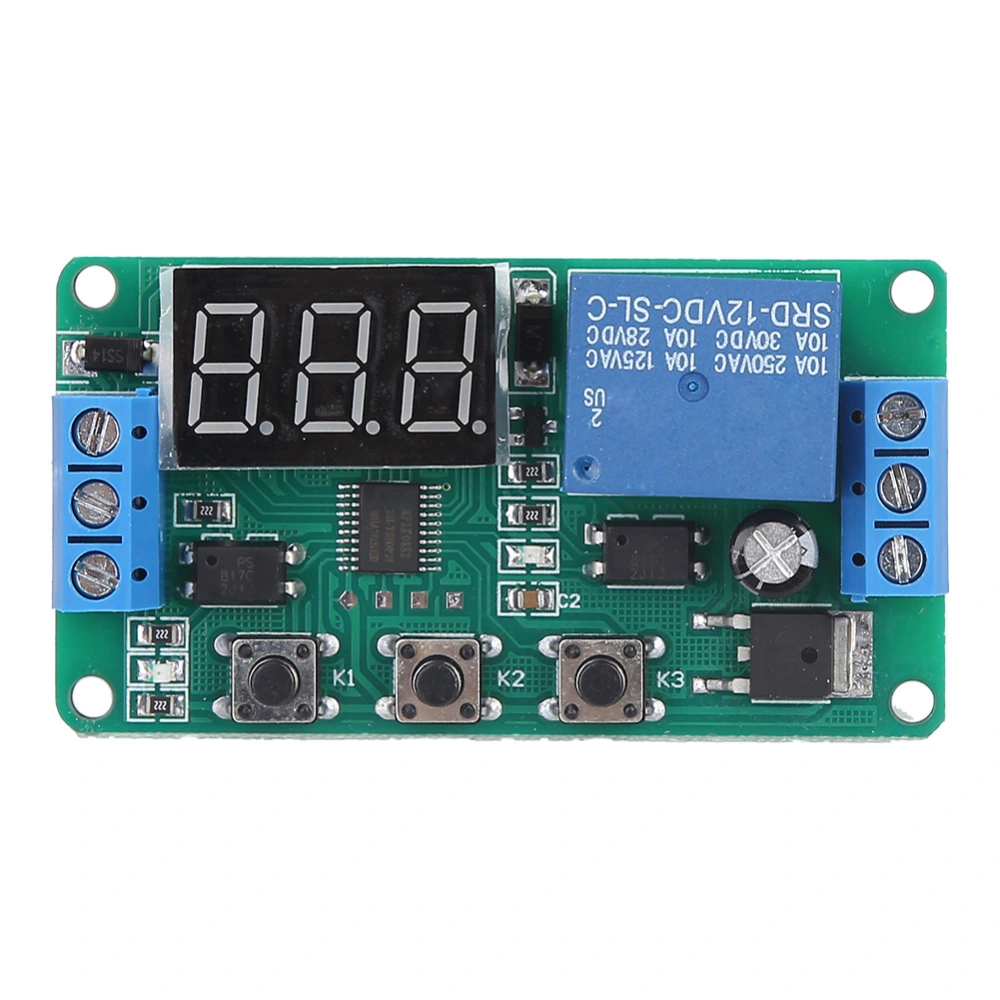 Single Channel Timer Control Switch Relay Module Trigger Cycle Adjustable Timer Relay(Dc 12V)