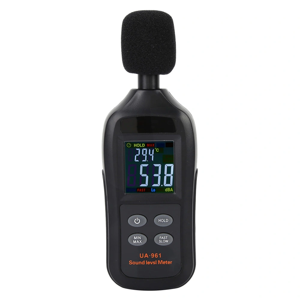 UA961 Black Portable Handheld Digital Sound Level Meter Noise Tester