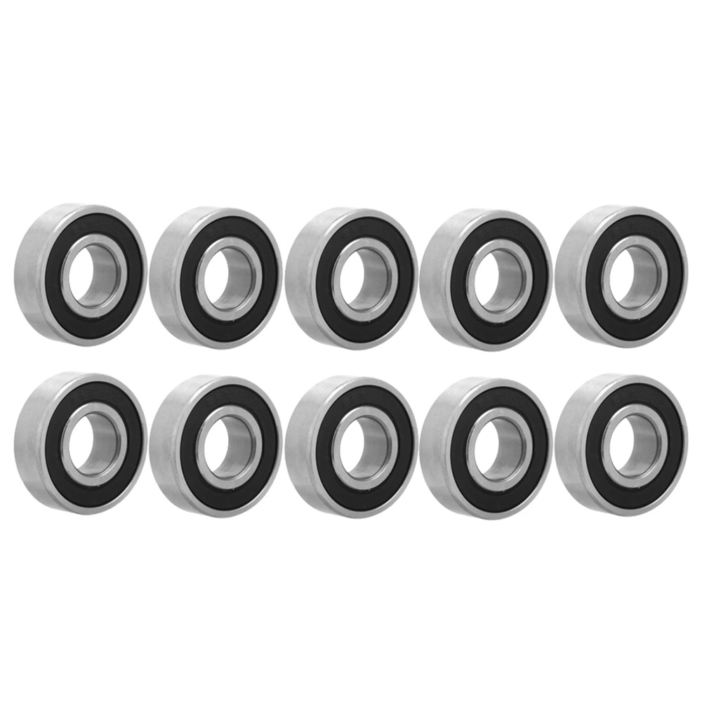 10pcs 6202-2rs 15x35x11mm Double side Rubber Sealed Deep Groove Steel Ball Bearings