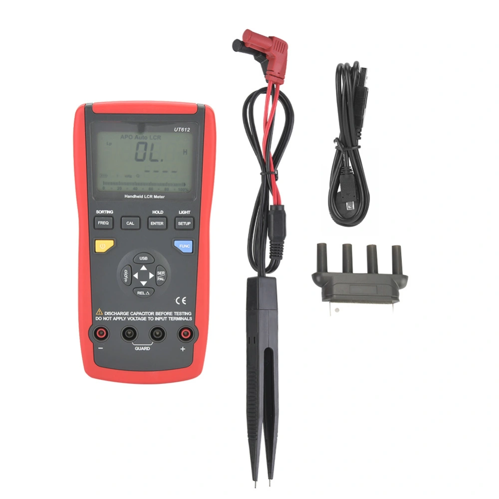 UT612 Digital Double LCD Display USB Inductance Frequency Tester Deviation Ratio Measurement