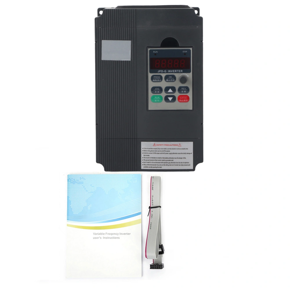 Variable Frequency Converter Inverter Drive VFD AC 220V Single Phase Speed Controller(0.75KW)