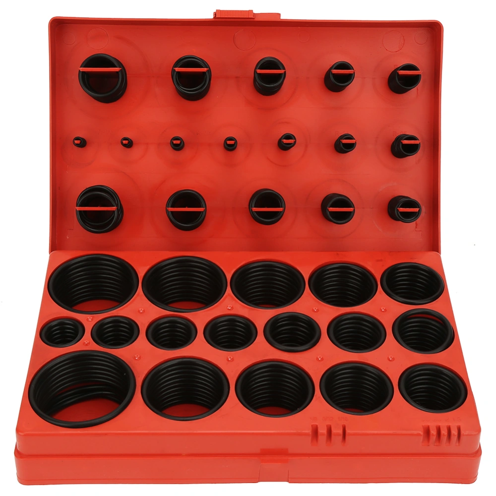 419PCS 32 Sizes Black O ring Assortment Set Seal Gasket Universal Rubber O Ring Kit with Box