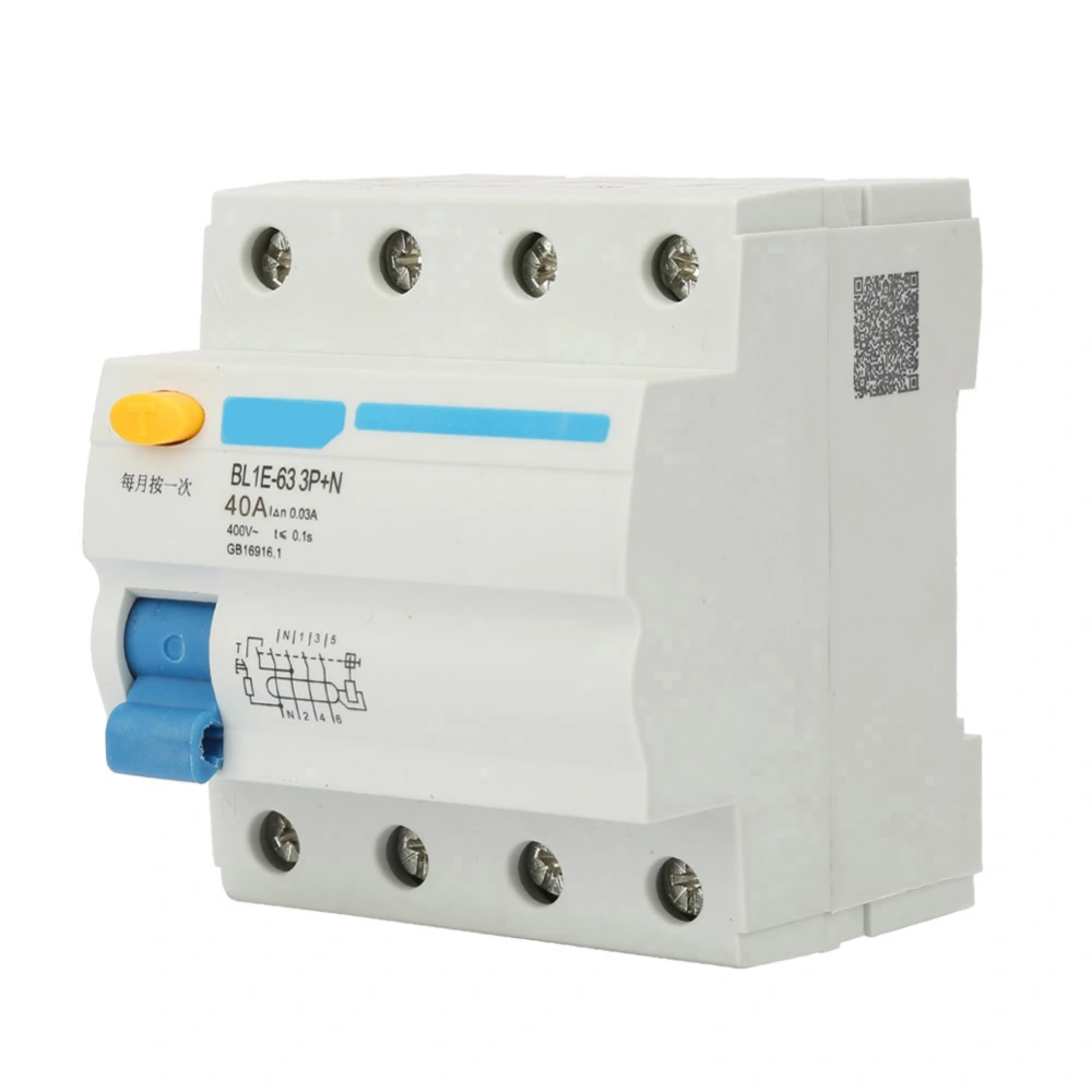 400V 25/32/40A Section Switch Air Circuit Breaker BL1E-63 3P+N Current Circuit Breaker(40A)