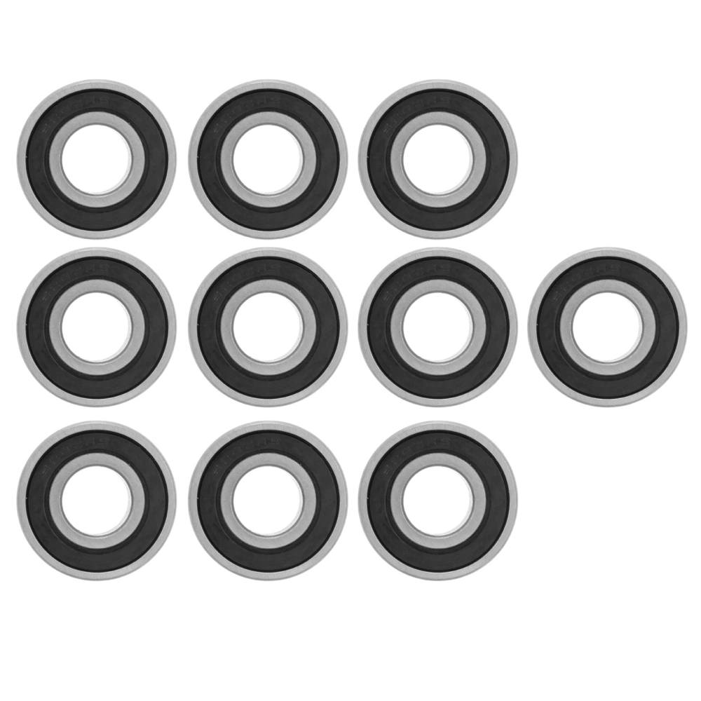 10Pcs 6202-RS Black Bearing Steel Deep Groove Ball Bearing 15mm