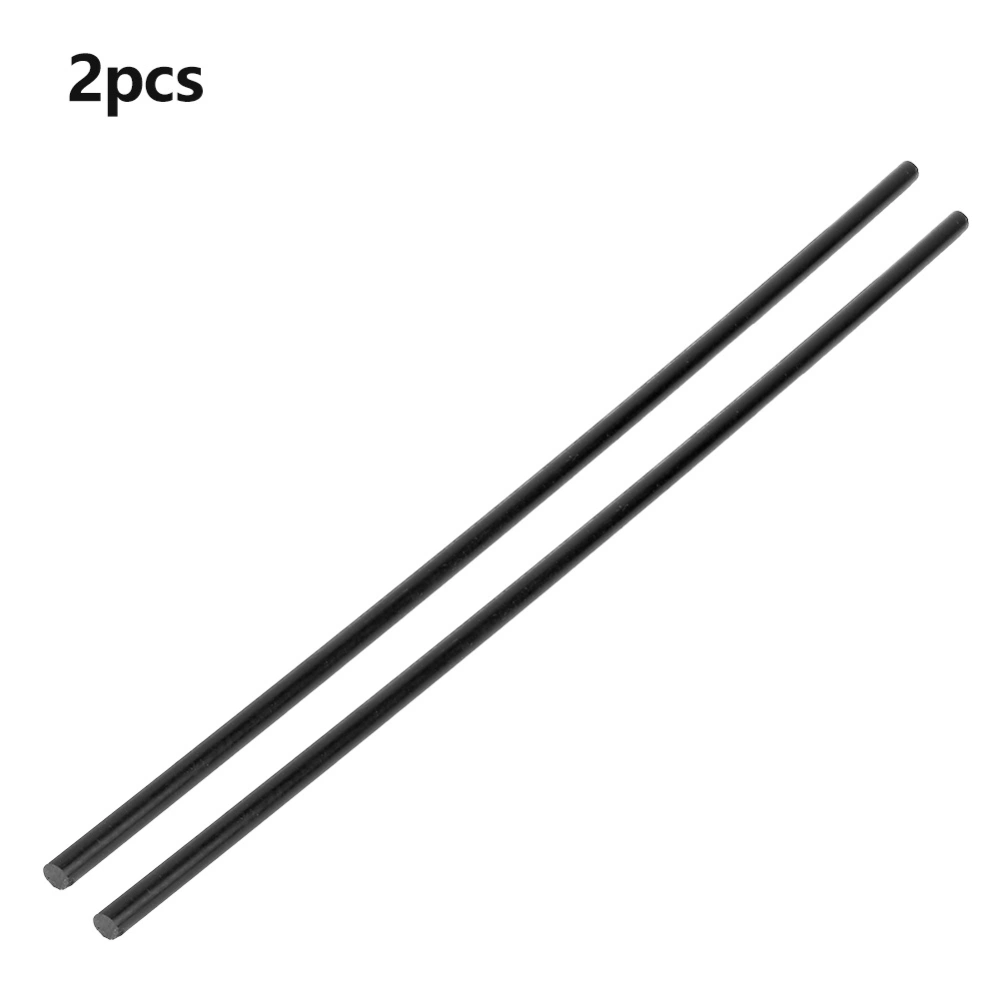 2pcs Length 50cm / Diameter 1cm Black POM Engineering Plastic Rods