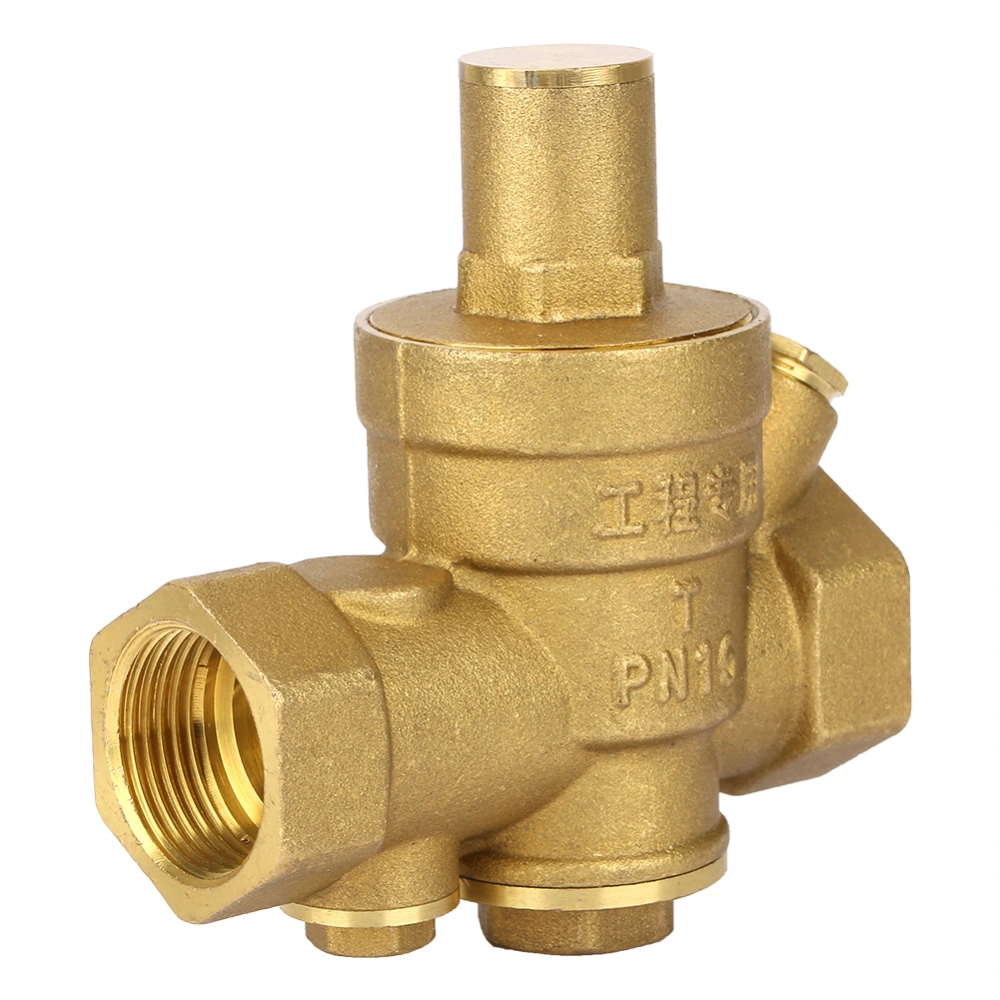 DN20 Pressure Reducing Valve Brass Adjustable Water Pressure Regulator With Filter Net